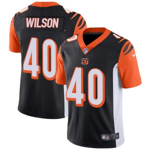 Personalized Cincinnati Bengals #40 Brandon Wilson Men’s Limited Black Team Color Untouchable Jersey