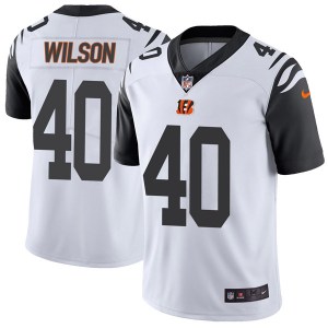 Personalized Cincinnati Bengals #40 Brandon Wilson Men’s Limited White Color Rush Untouchable Jersey
