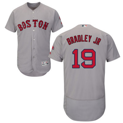 Personalized Red Sox 19 Jackie Bradley Jr. Grey Flexbase Jersey