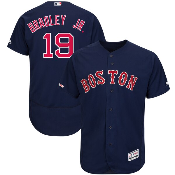 Personalized Red Sox 19 Jackie Bradley Jr. Navy Flexbase Jersey