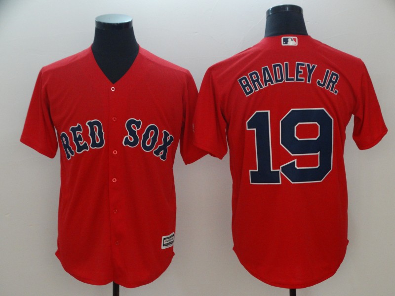 Personalized Red Sox 19 Jackie Bradley Jr. Red Cool Base Jersey
