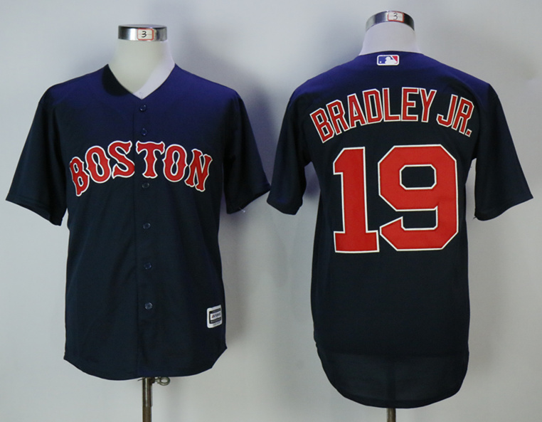 Personalized Red Sox 19 Jackie Bradley Jr. Navy Cool Base Jersey