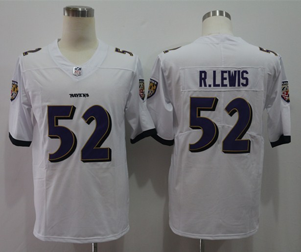 Personalized Ravens 52 Ray Lewis White Untouchable Player Limited Jersey