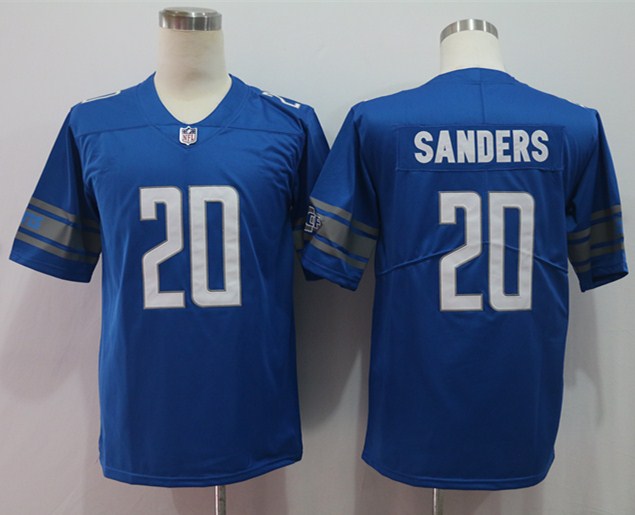 Personalized Lions 20 Barry Sanders Blue Untouchable Limited Jersey