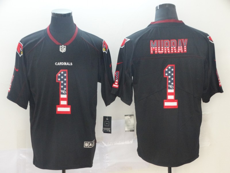 Personalized Cardinals 1 Kyler Murray Black USA Flag Fashion Limited Jersey