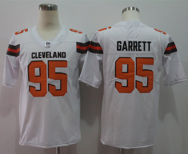 Personalized Browns 95 Myles Garrett White Untouchable Player Limited Jersey