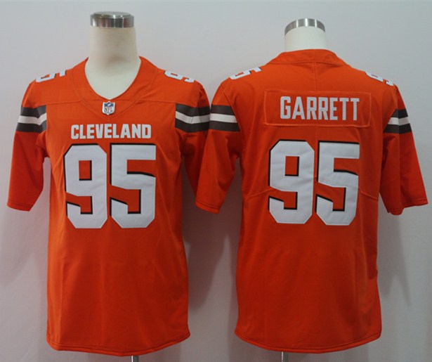 Personalized Browns 95 Myles Garrett Orange Untouchable Player Limited Jersey