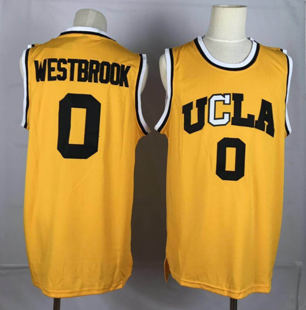 Personalized UCLA Bruins 0 Russell Westbrook Yellow College Basketball Jersey