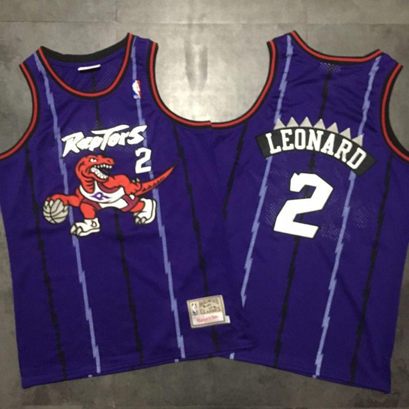 Personalized Raptors 2 Kawhi Leonard Purple Hardwood Classics Jersey