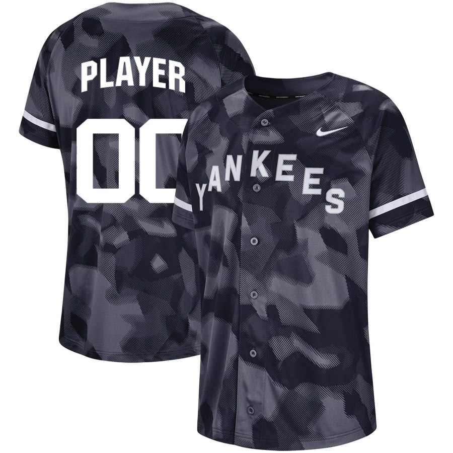 Personalized Yankees Black Camo Fashion Men’sized Jersey