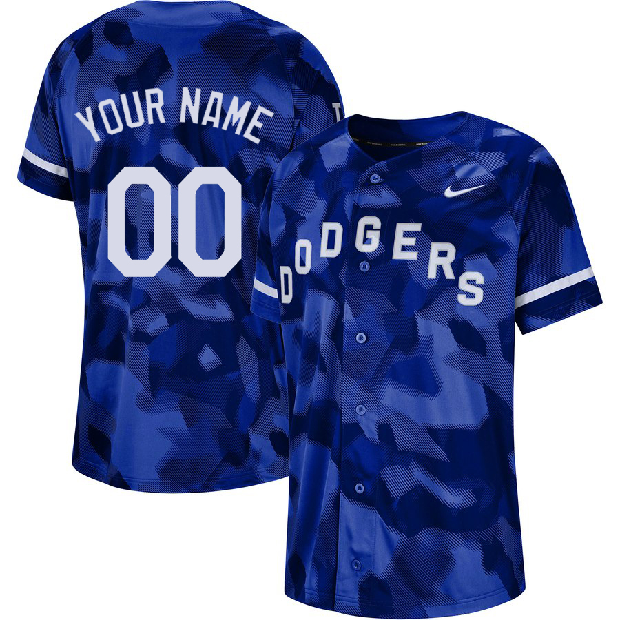 Personalized Dodgers Royal Camo Fashion Men’sized Jersey