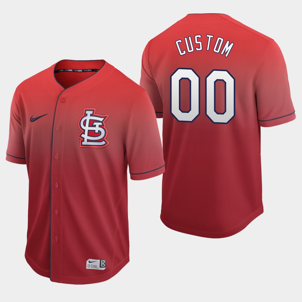 Personalized Cardinals Fade Authentic Red Jersey