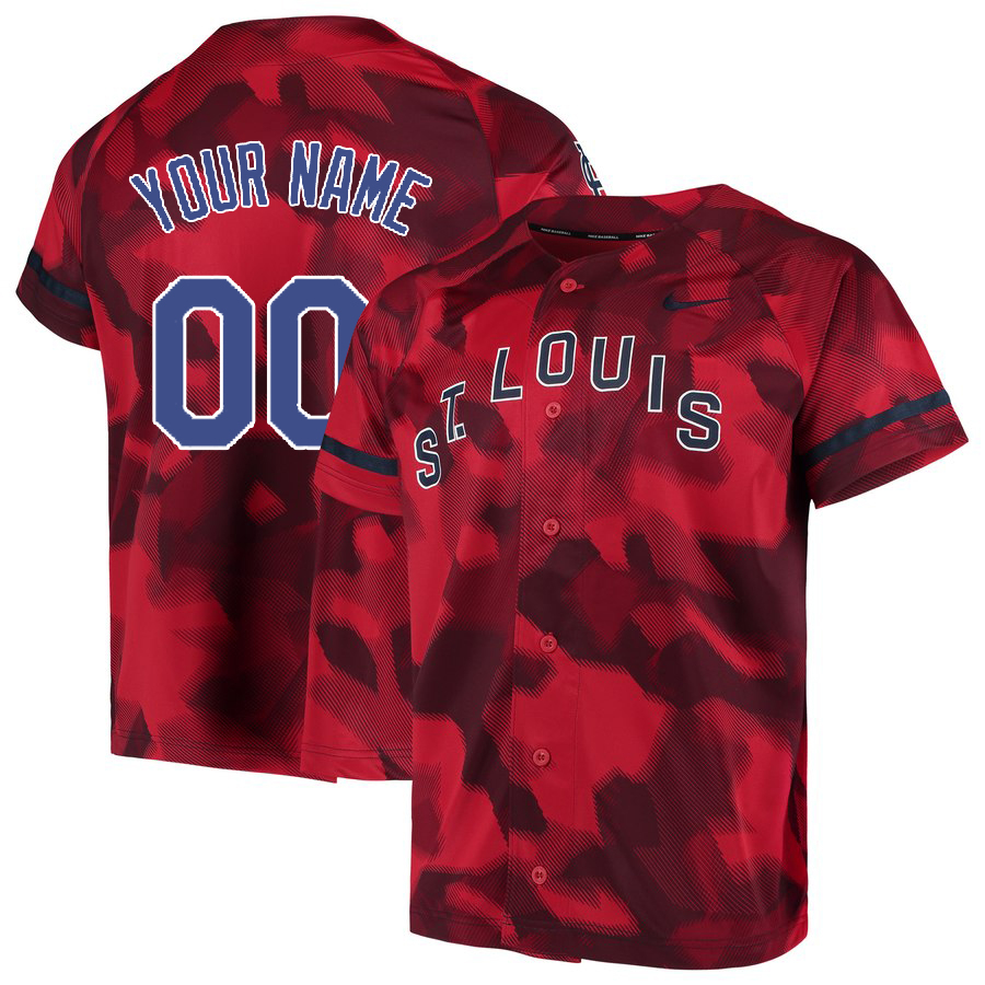Personalized Cardinals Red Camo Fashion Men’sized Jersey