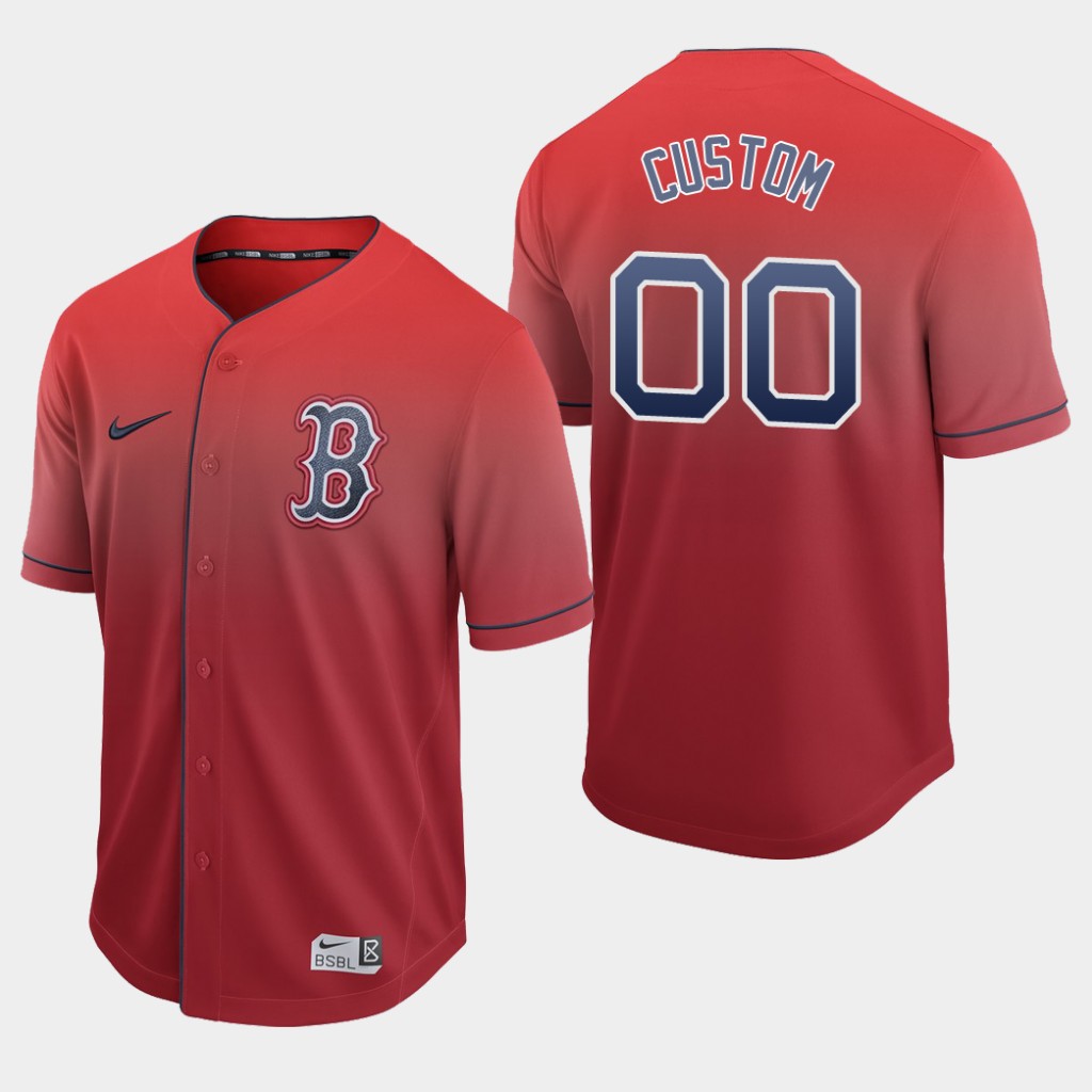 Personalized Boston Red Sox Authentic Red Fade Jersey