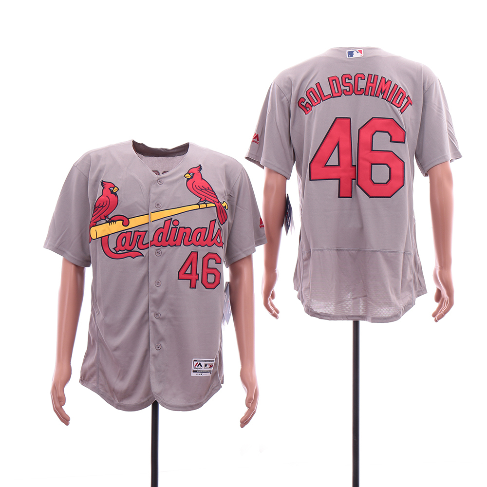 Personalized Cardinals 46 Paul Goldschmidt Gray Flexbase Jersey