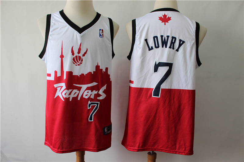 Personalized Raptors 7 Kyle Lowry White Red 2019 City DNA Swingman Jersey