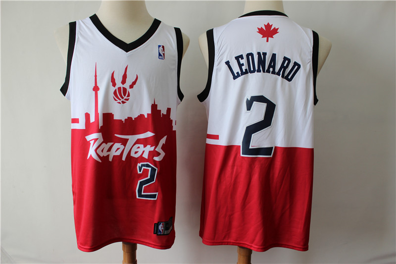 Personalized Raptors 2 Kawhi Leonard White Red 2019 City DNA Swingman Jersey
