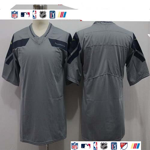 Personalized Seahawks Blank Gray Untouchable Limited Jersey
