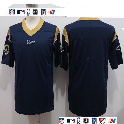 Personalized Rams Blank Navy Untouchable Limited Jersey