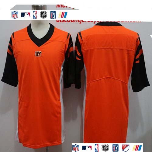 Personalized Bengals Blank Orange Untouchable Limited Jersey