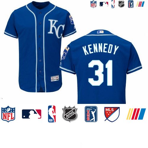 Personalized Royals #31 Ian Kennedy Royal Blue Flexbase Authentic Collection Stitched Baseball Jersey