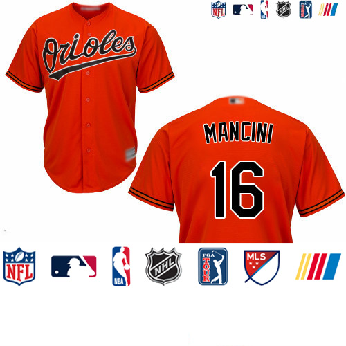 Personalized Orioles #16 Trey Mancini Orange New Cool Base Stitched Baseball Jersey