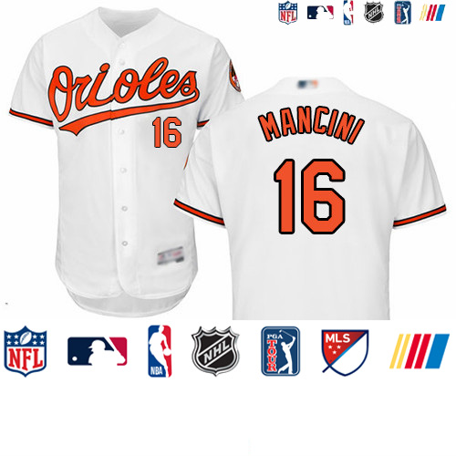 Personalized Orioles #16 Trey Mancini White Flexbase Authentic Collection Stitched Baseball Jersey