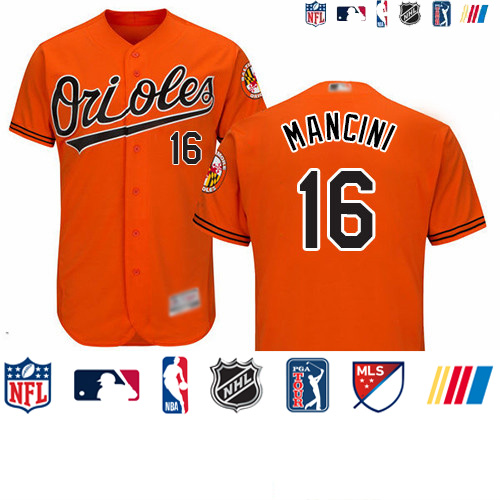 Personalized Orioles #16 Trey Mancini Orange Flexbase Authentic Collection Stitched Baseball Jersey