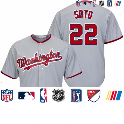 Personalized Nationals #22 Juan Soto Grey New Cool Base Stitched Baseball Jersey