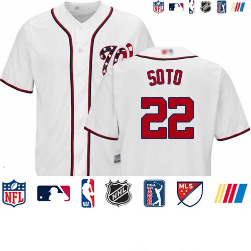 Personalized Nationals #22 Juan Soto White New Cool Base Stitched Baseball Jersey