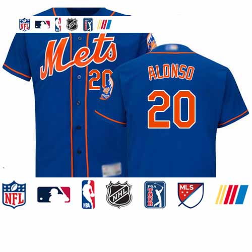 Personalized Mets #20 Pete Alonso Blue Flexbase Authentic Collection Stitched Baseball Jersey