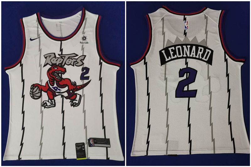 Personalized Raptors 2 Kawhi Leonard White Swingman Jersey
