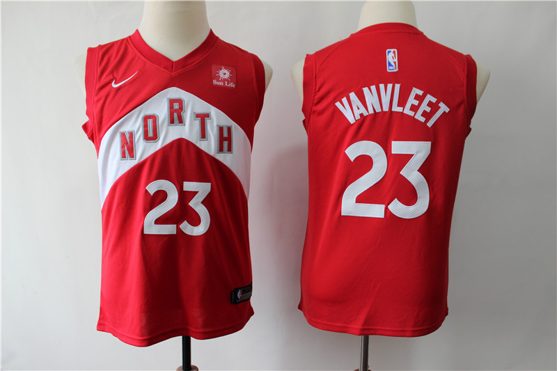 Personalized Raptors 23 Fred Vanvleet Red Youth Earned Edition Swingman Jersey