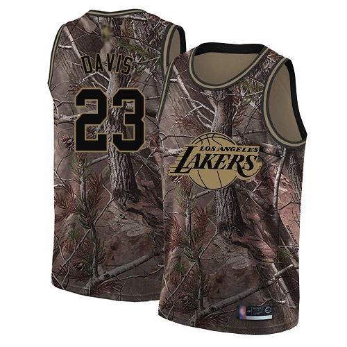 Personalized Lakers #23 Anthony Davis Camo Basketball Swingman Realtree Collection Jersey