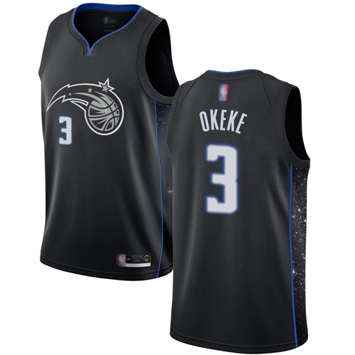 Personalized Magic #3 Chuma Okeke Black Basketball Swingman City Edition 2018 19 Jersey