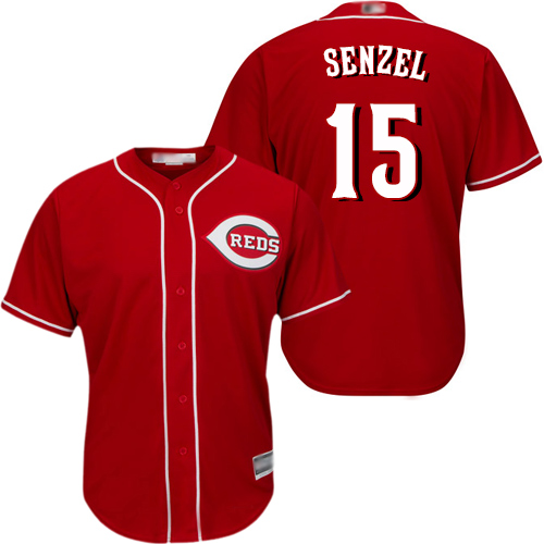 Personalized Reds #15 Nick Senzel Red New Cool Base Stitched Baseball Jersey