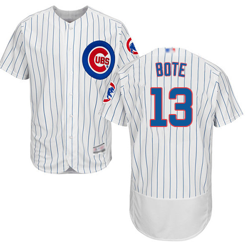 Personalized Cubs #13 David Bote White Flexbase Authentic Collection Stitched Baseball Jersey
