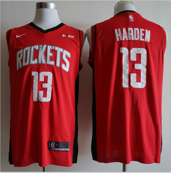 Personalized Rockets 13 James Harden Red Swingman Jersey