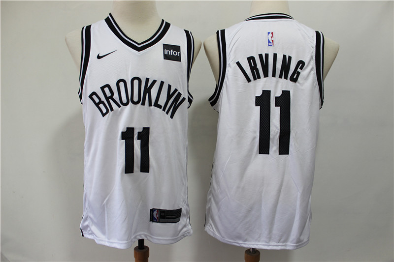 Personalized Nets 11 Kyrie Irving White Swingman Jersey