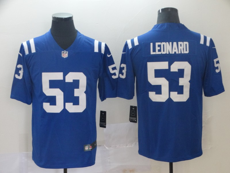 Personalized Colts 53 Darius Leonard Royal Untouchable Limited Jersey