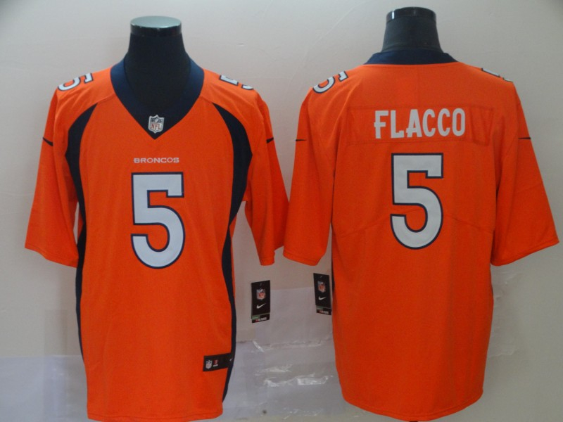 Personalized Broncos 5 Joe Flacco Orange Untouchable Limited Jersey