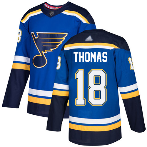 Personalized Blues #18 Robert Thomas Blue Home Authentic Stitched Hockey Jersey