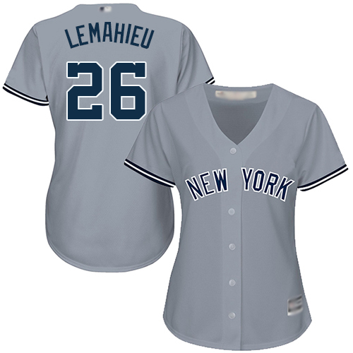 Personalized Yankees #26 DJ LeMahieu Grey Road Women’s Stitched Baseball Jersey