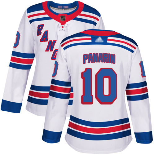 Personalized Rangers #10 Artemi Panarin White Road Authentic Women’s Stitched Hockey Jersey