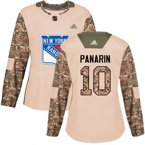 Personalized Rangers #10 Artemi Panarin Camo Authentic 2017 Veterans Day Women’s Stitched Hockey Jersey