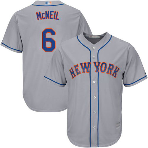 Personalized Mets #6 Jeff McNeil Grey Cool Base Stitched Youth Baseball Jersey
