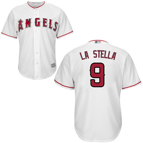 Personalized Angels #9 Tommy La Stella White Cool Base Stitched Youth Baseball Jersey