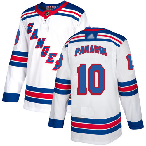 Personalized Rangers #10 Artemi Panarin White Road Authentic Stitched Youth Hockey Jersey