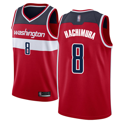 Personalized Wizards #8 Rui Hachimura Red Basketball Swingman Icon Edition Jersey