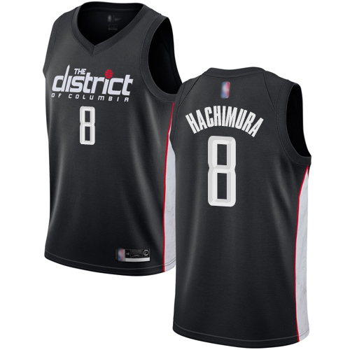 Personalized Wizards #8 Rui Hachimura Black Basketball Swingman City Edition 2018 19 Jersey